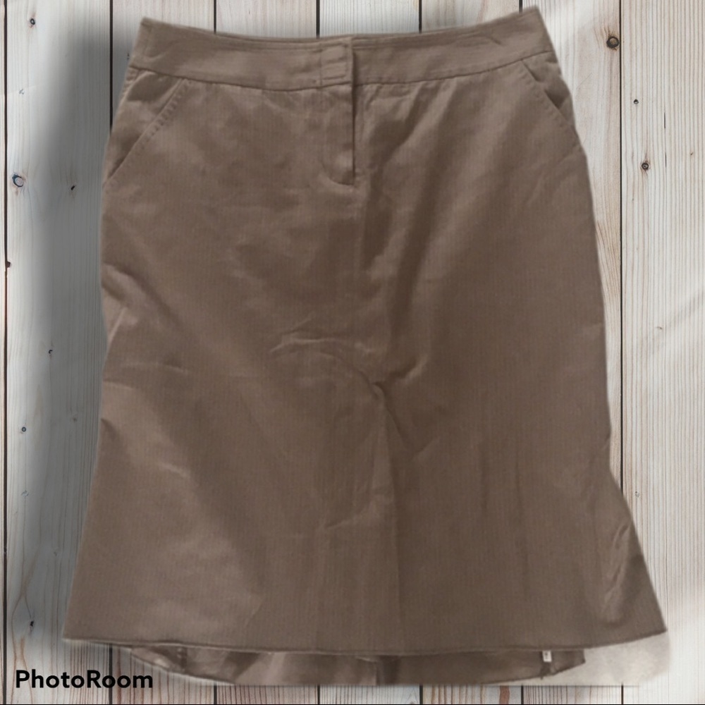BCBG Brown Pinstriped Skirt 2